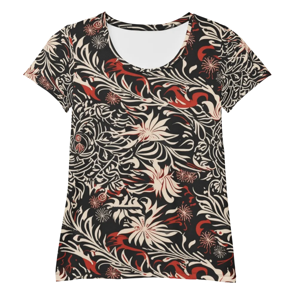 Crimson Herbarium on Women's Athletic T-Shirt — Front