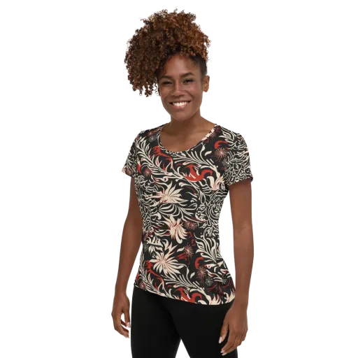 Crimson Herbarium on a Women's Athletic T-Shirt