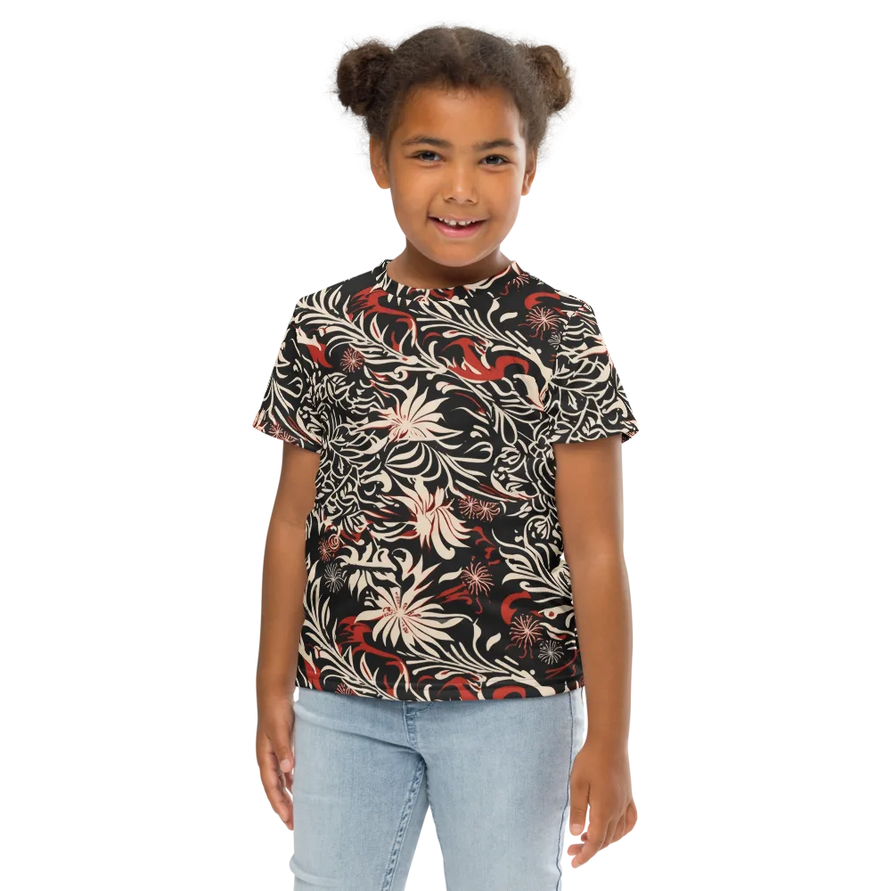 Crimson Herbarium on Kids Crew Neck T-Shirt — Front