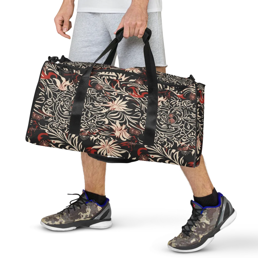 Crimson Herbarium on Duffle Bag — Front