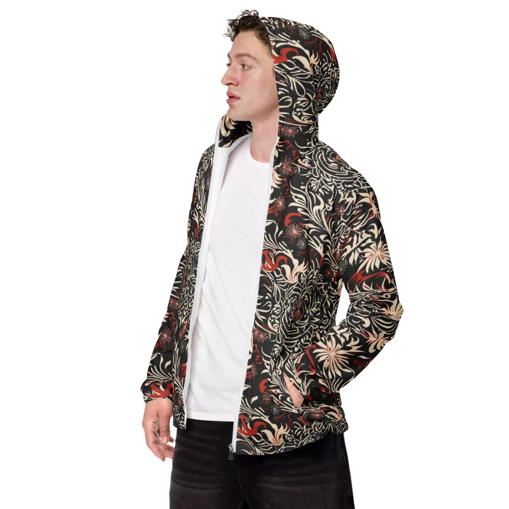 Crimson Herbarium on Men's Windbreaker — Left Front