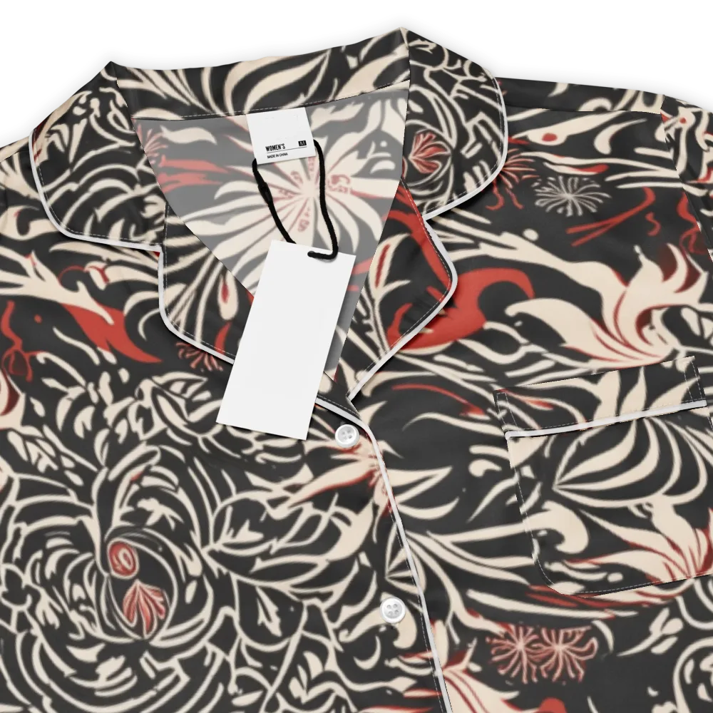 Crimson Herbarium on Women's Short Sleeve Pajama Top — Product details