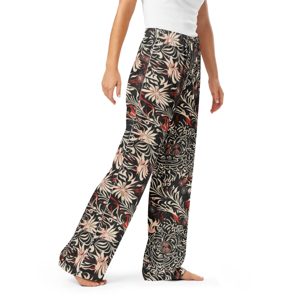 Crimson Herbarium on Women's Pajama Pants — Right Front