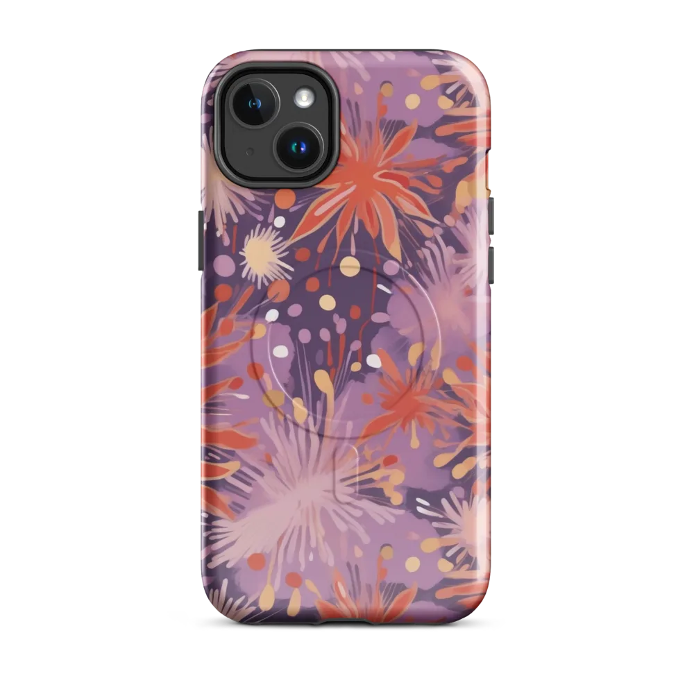 Coral Dusk Bloom on MagSafe Tough Case for iPhone® — Front