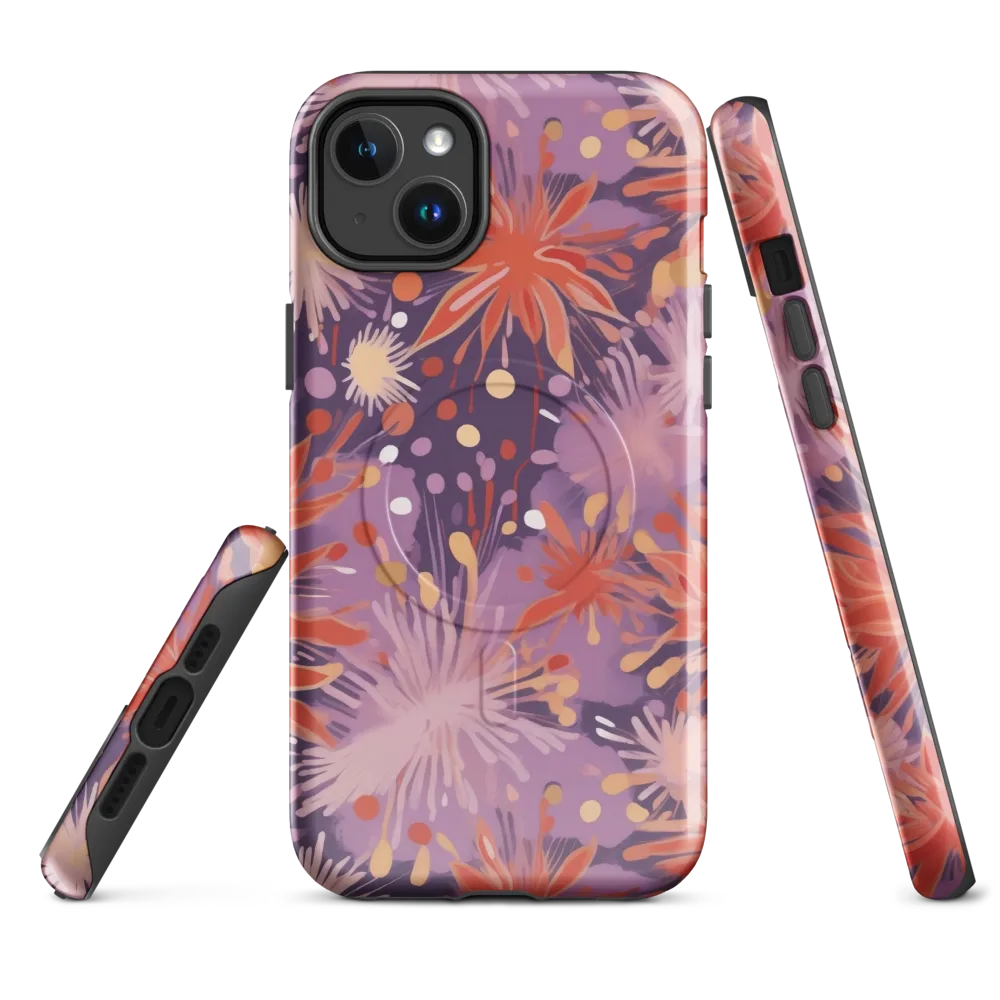 Coral Dusk Bloom on MagSafe Tough Case for iPhone® — Front