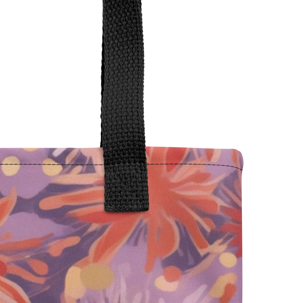 Coral Dusk Bloom on Tote Bag — Product details