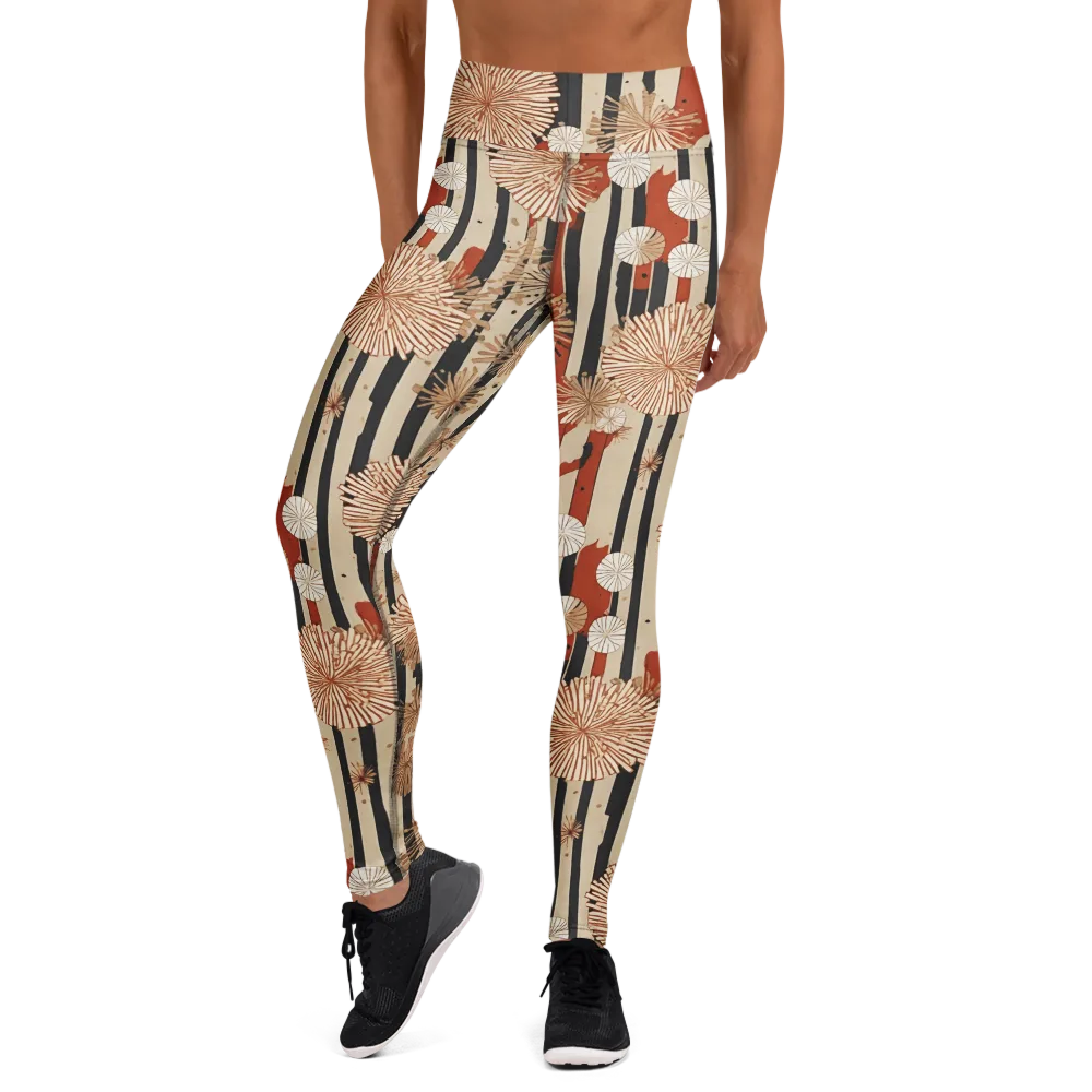 Dandelion Parade on Yoga Leggings — Front
