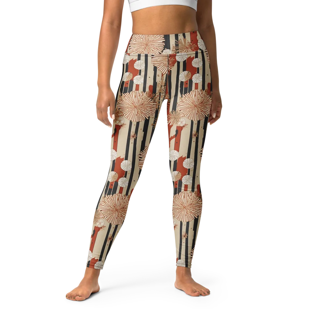 Dandelion Parade on Yoga Leggings — Front
