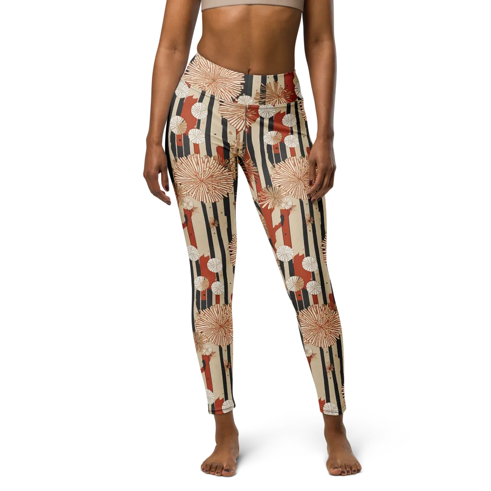 Dandelion Parade on Yoga Leggings — Front