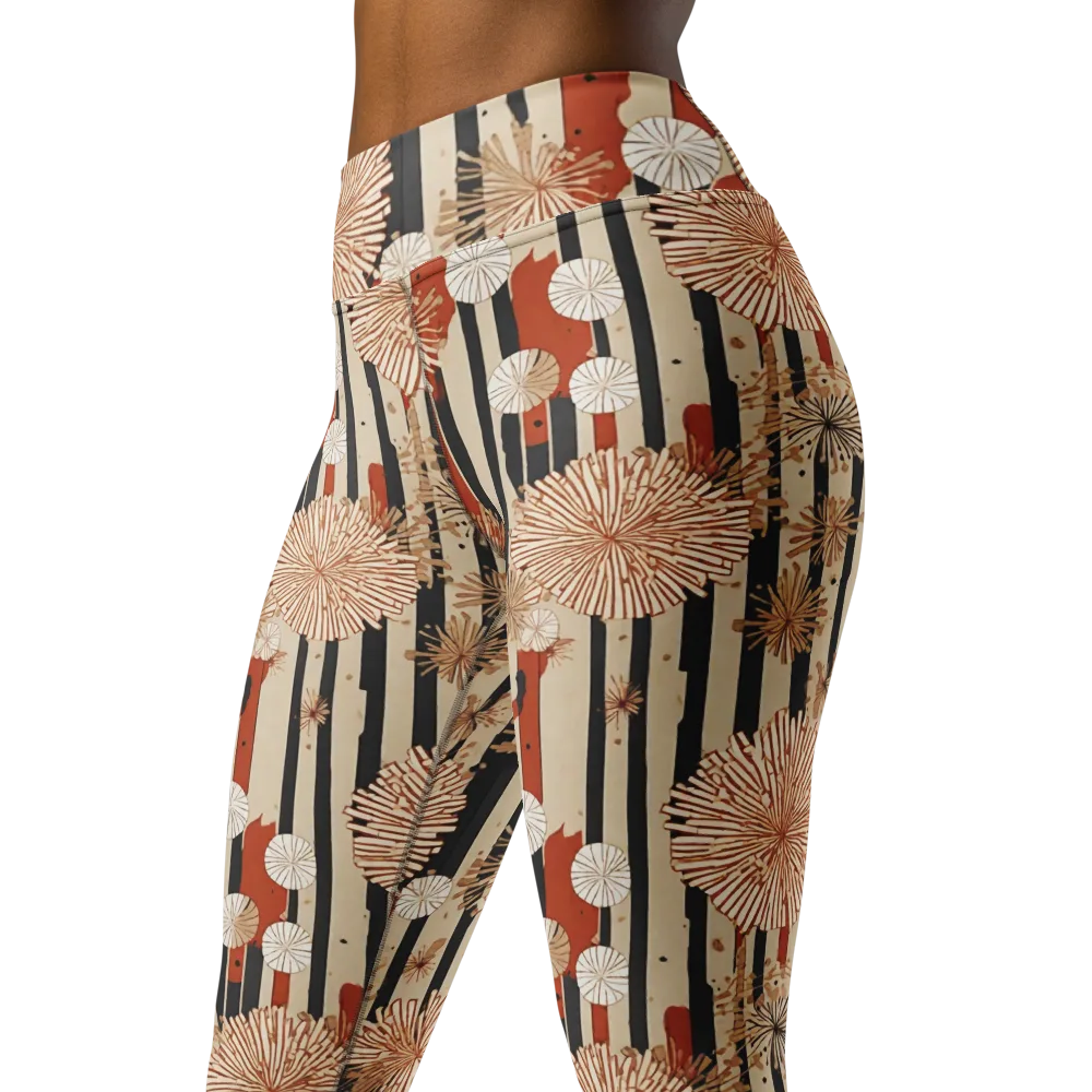 Dandelion Parade on Yoga Leggings — Left Front