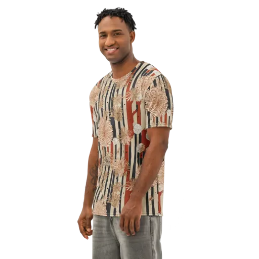 Dandelion Parade on a Men's Cotton Crew Neck T-Shirt