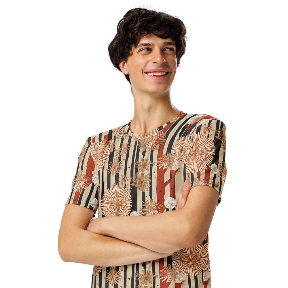 Dandelion Parade on Men's Crew Neck T-Shirt — Left Front