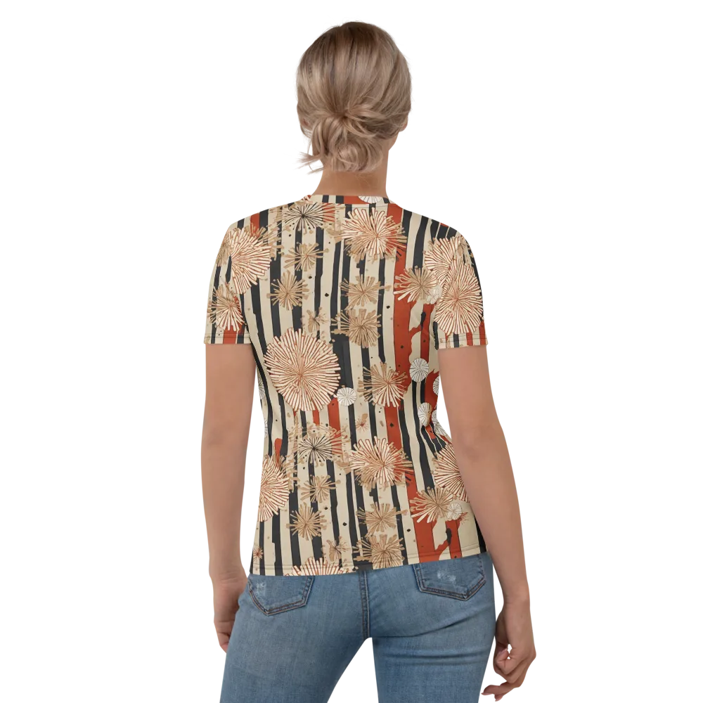 Dandelion Parade on Women's Crew Neck T-Shirt — Back