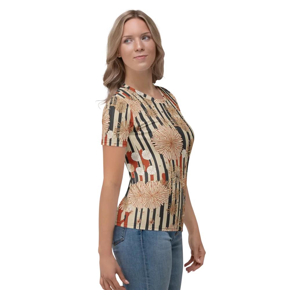 Dandelion Parade on Women's Crew Neck T-Shirt — Right