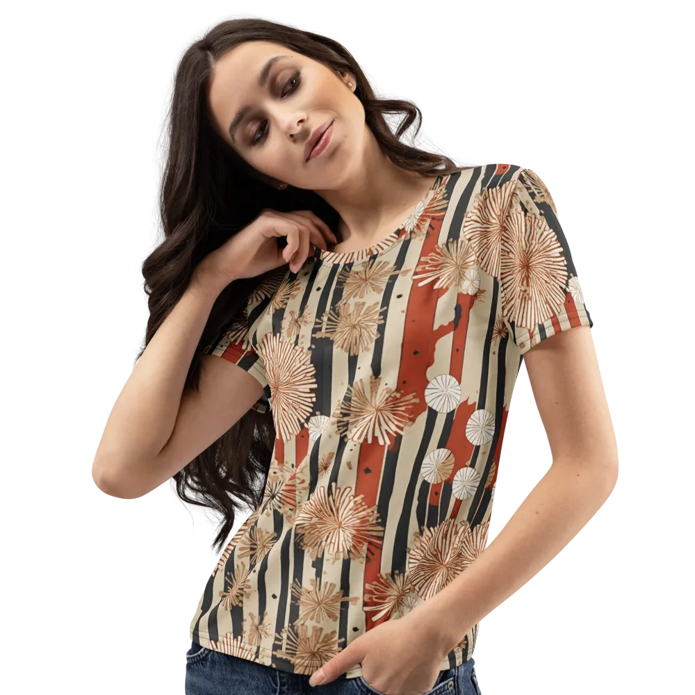 Dandelion Parade on Women's Crew Neck T-Shirt — Left Front