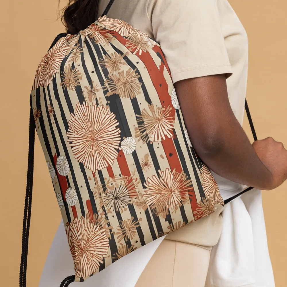 Dandelion Parade on Drawstring Bag — Front