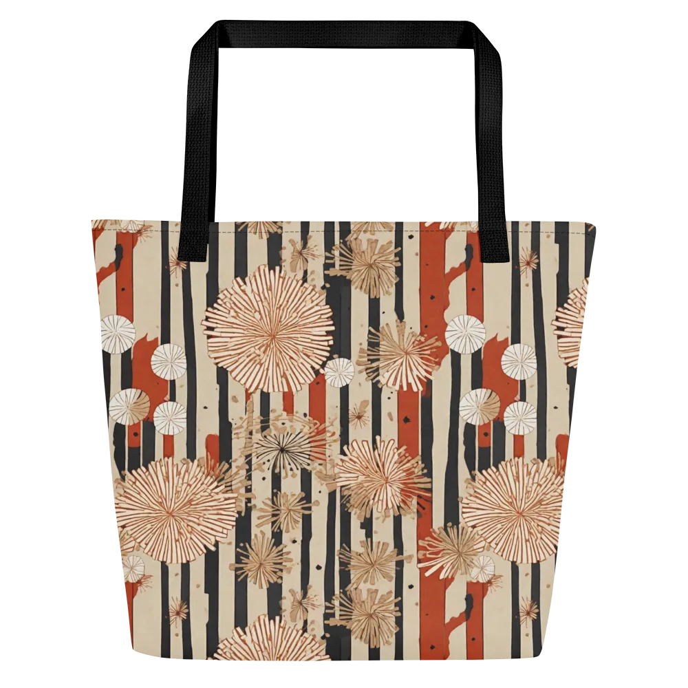 Dandelion Parade on Large Tote Bag W/ Pocket — Front