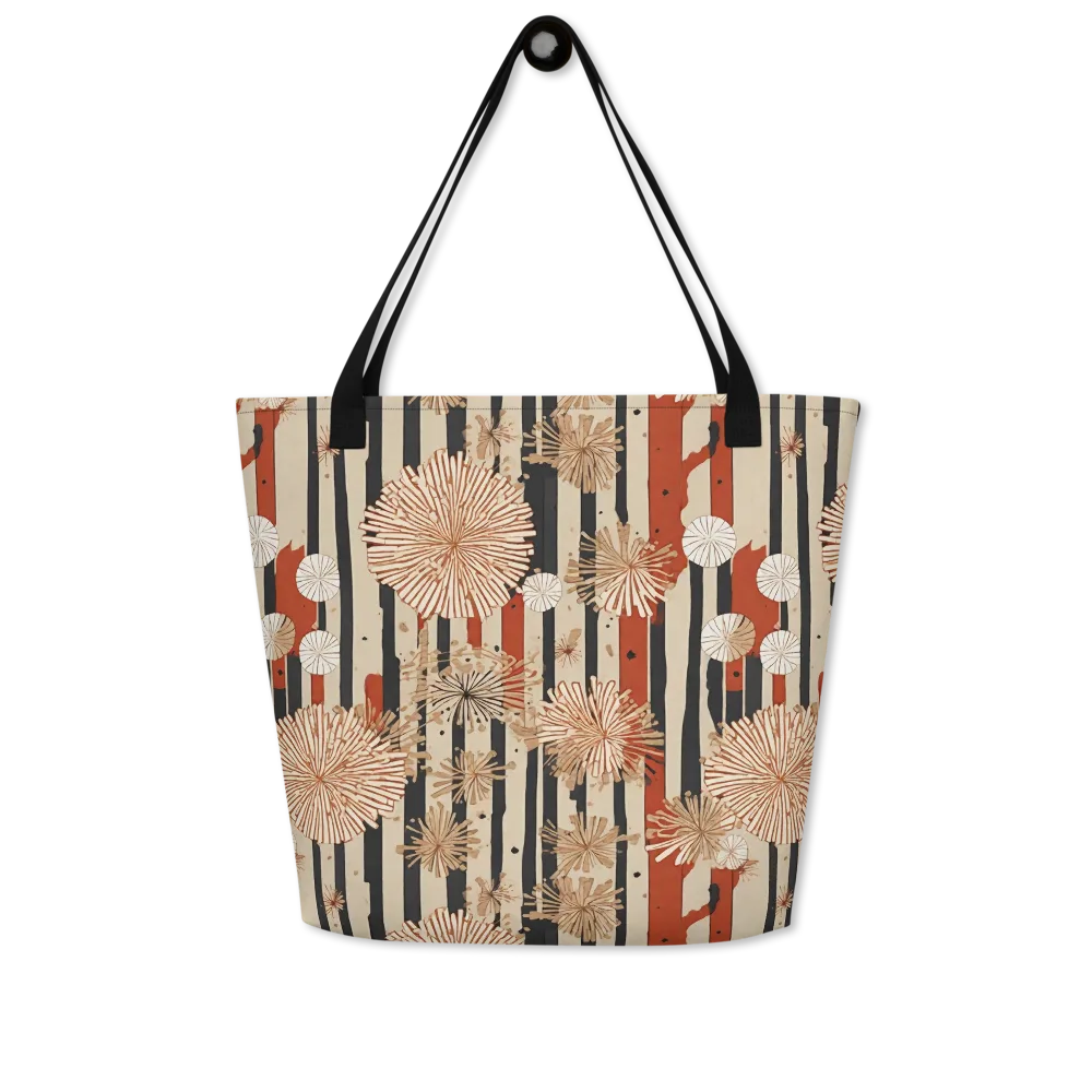 Dandelion Parade on Large Tote Bag W/ Pocket — Front