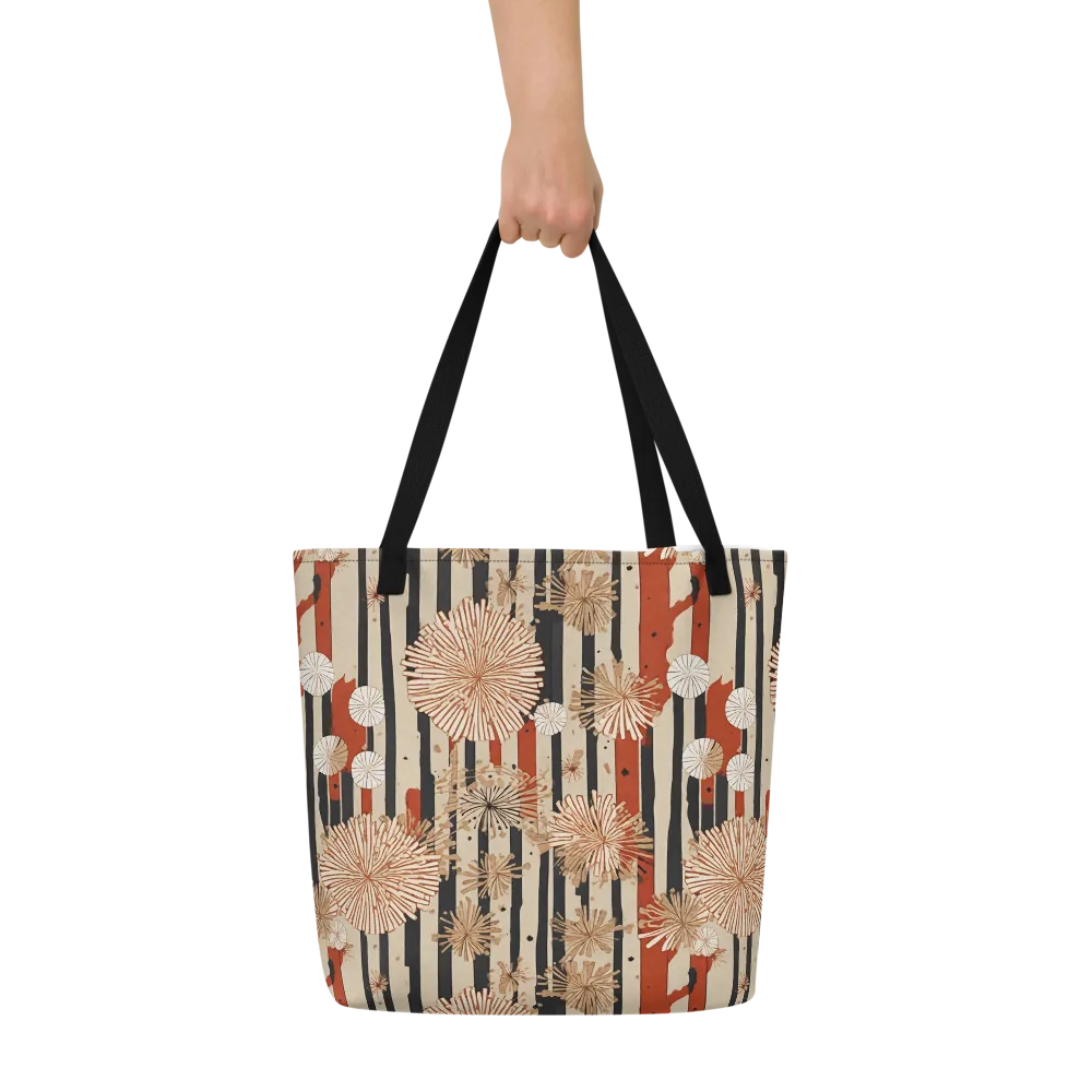 Dandelion Parade on Large Tote Bag W/ Pocket — Front