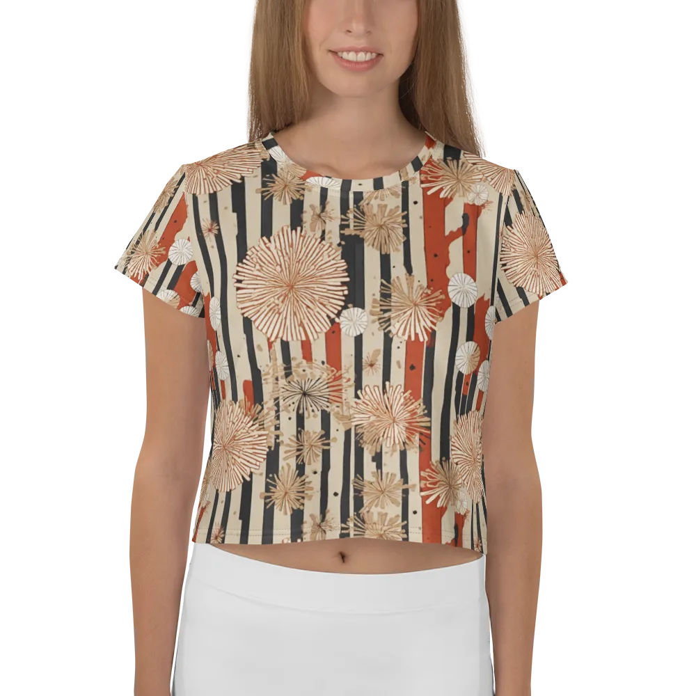 Dandelion Parade on Crop Tee — Front