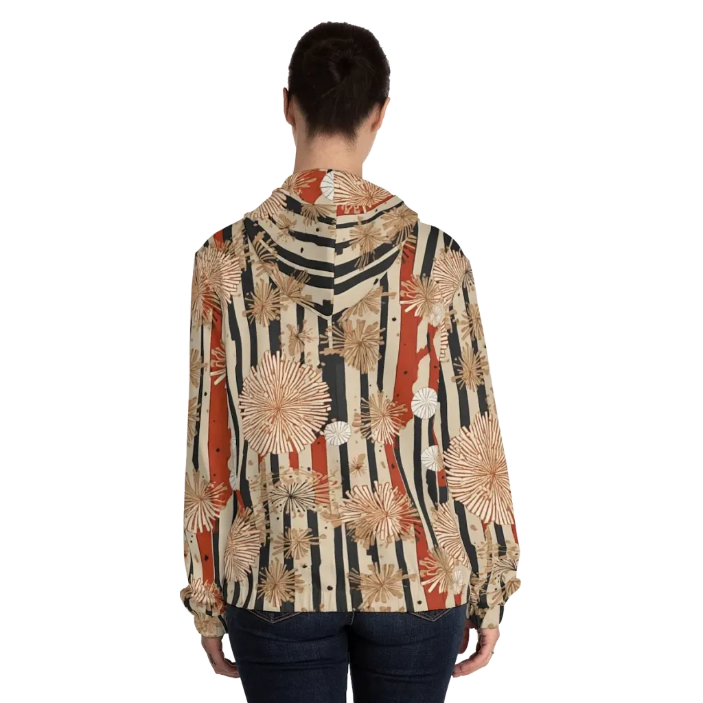 Dandelion Parade on Women's Full-Zip Hoodie — Back On Person