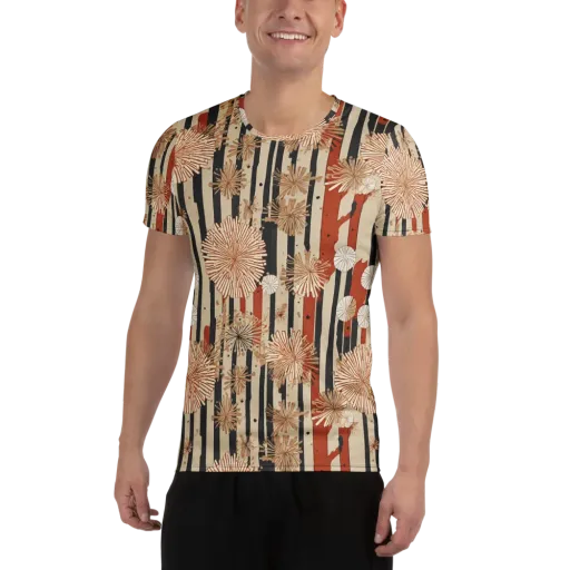 Dandelion Parade on a Men's Athletic T-Shirt