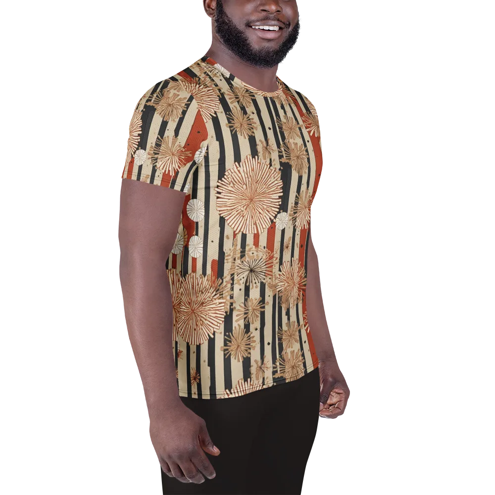 Dandelion Parade on Men's Athletic T-Shirt — Right
