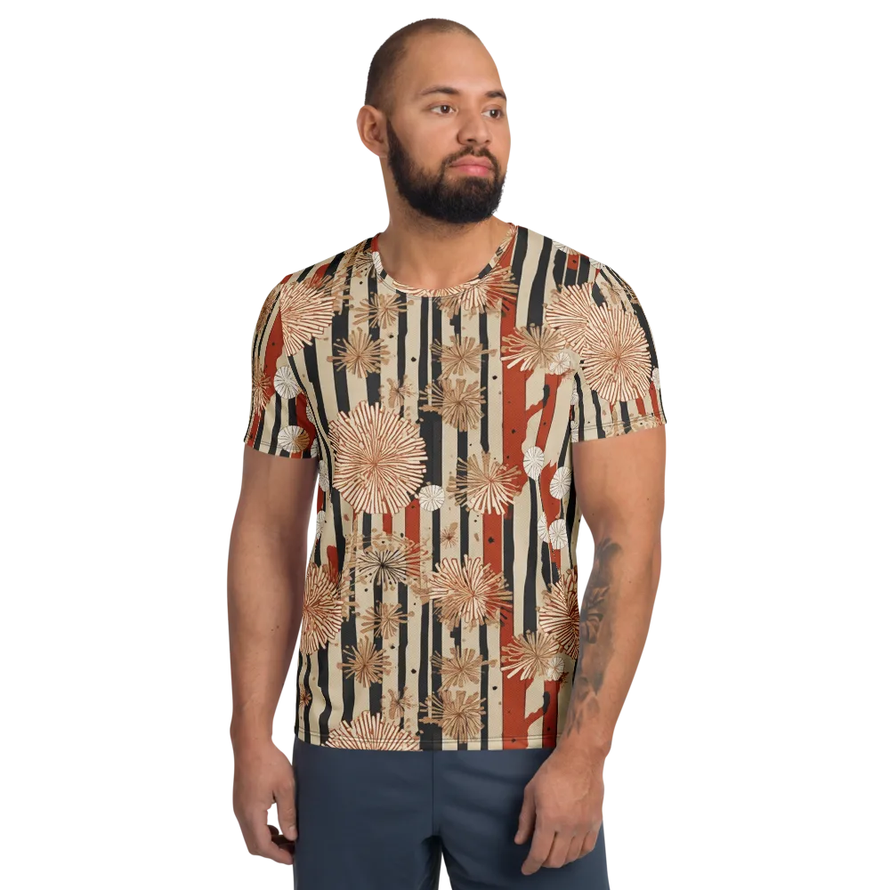 Dandelion Parade on Men's Athletic T-Shirt — Front