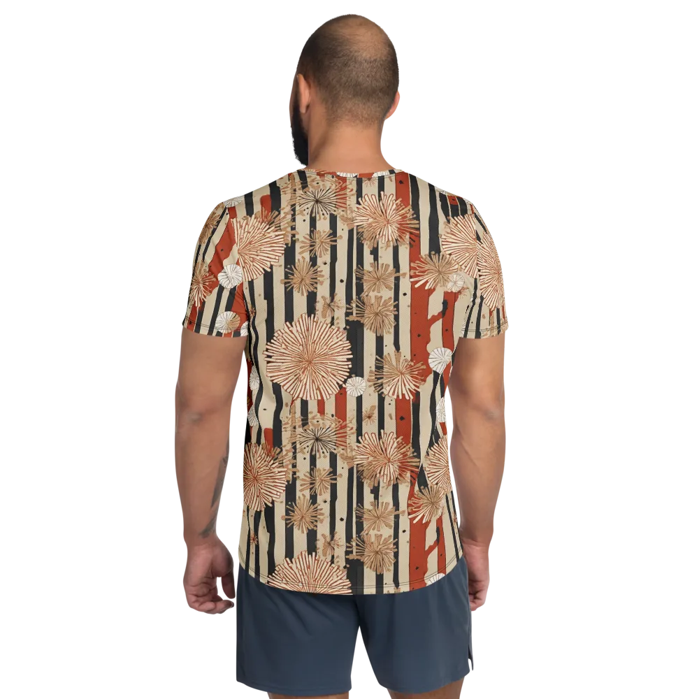 Dandelion Parade on Men's Athletic T-Shirt — Back