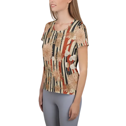 Dandelion Parade on a Women's Athletic T-Shirt