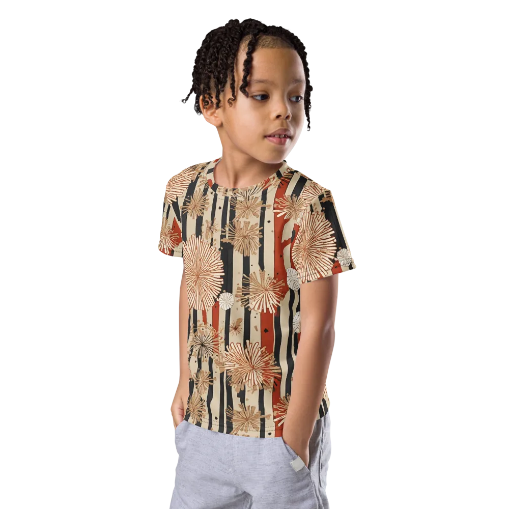 Dandelion Parade on Kids Crew Neck T-Shirt — Left Front