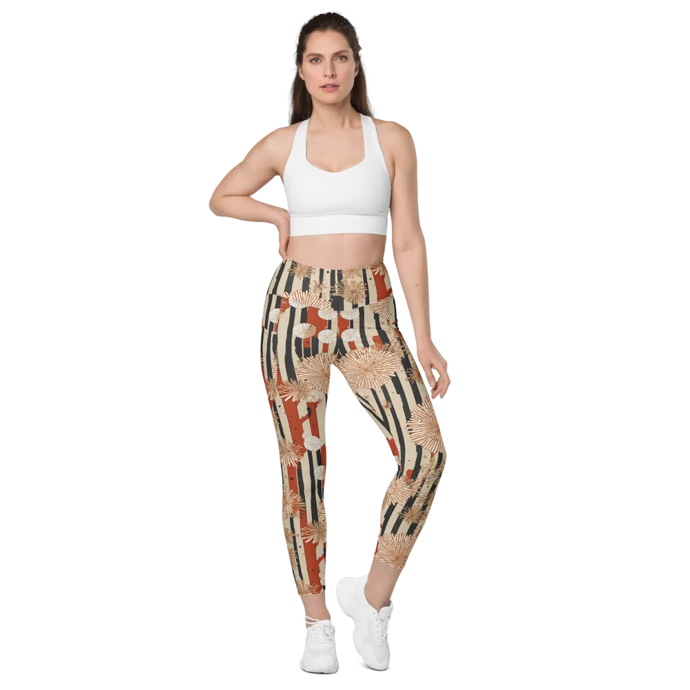 Dandelion Parade on Leggings with Pockets — Front