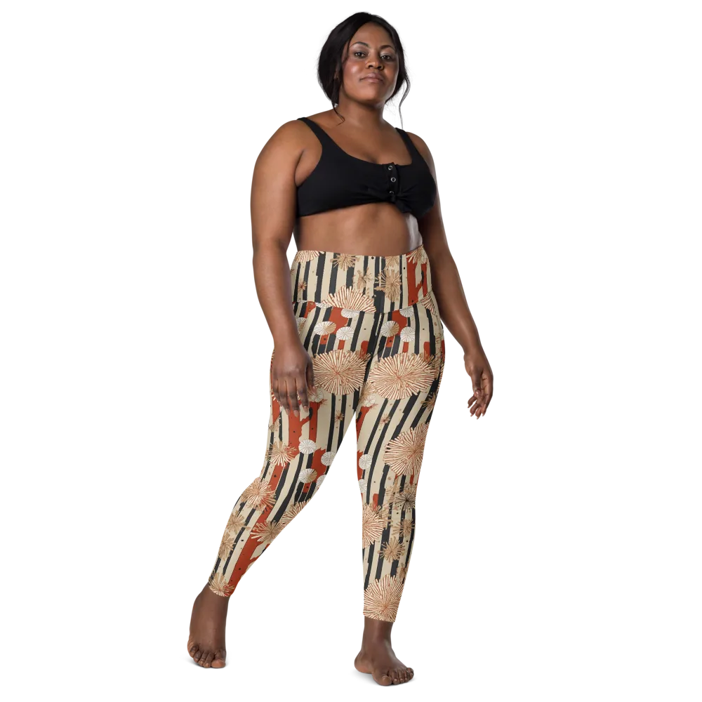 Dandelion Parade on Leggings with Pockets — Front