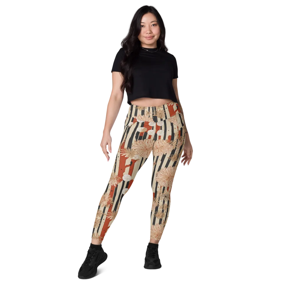 Dandelion Parade on Leggings with Pockets — Front
