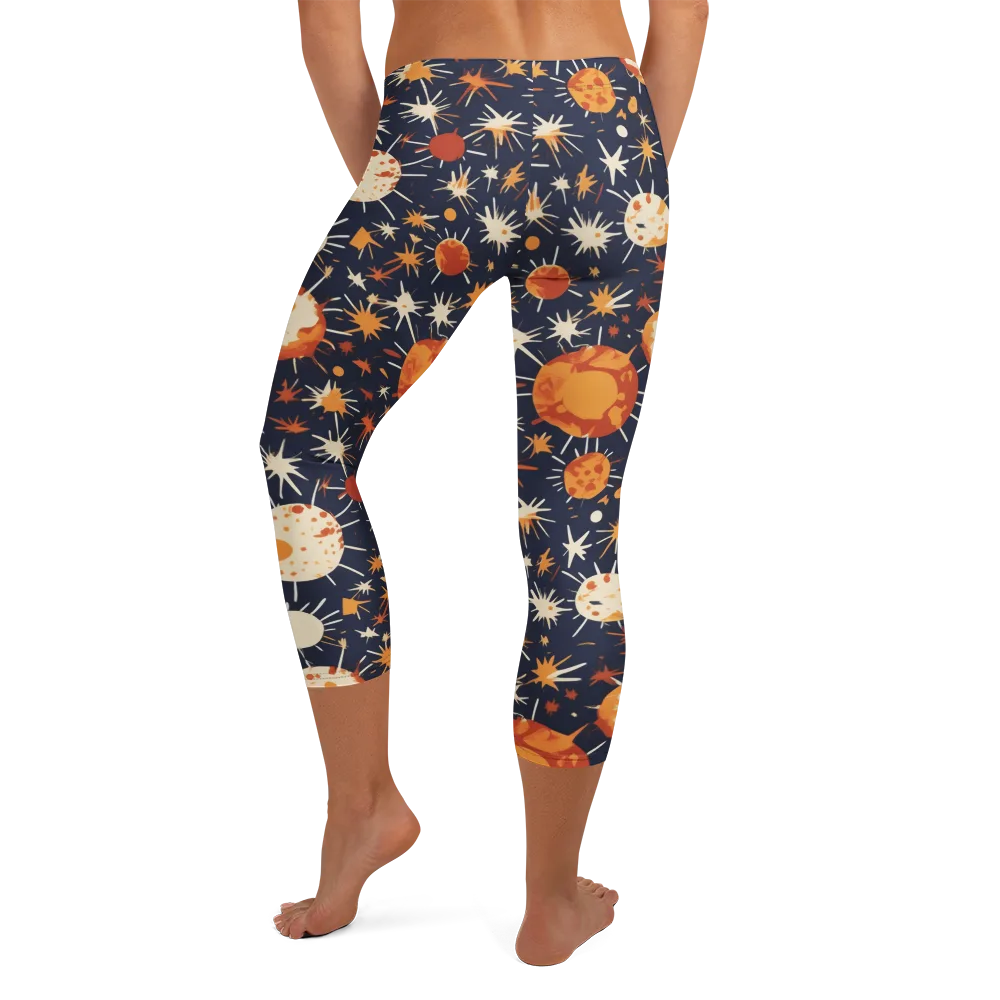 Copper Constellation on Capri Leggings — Back