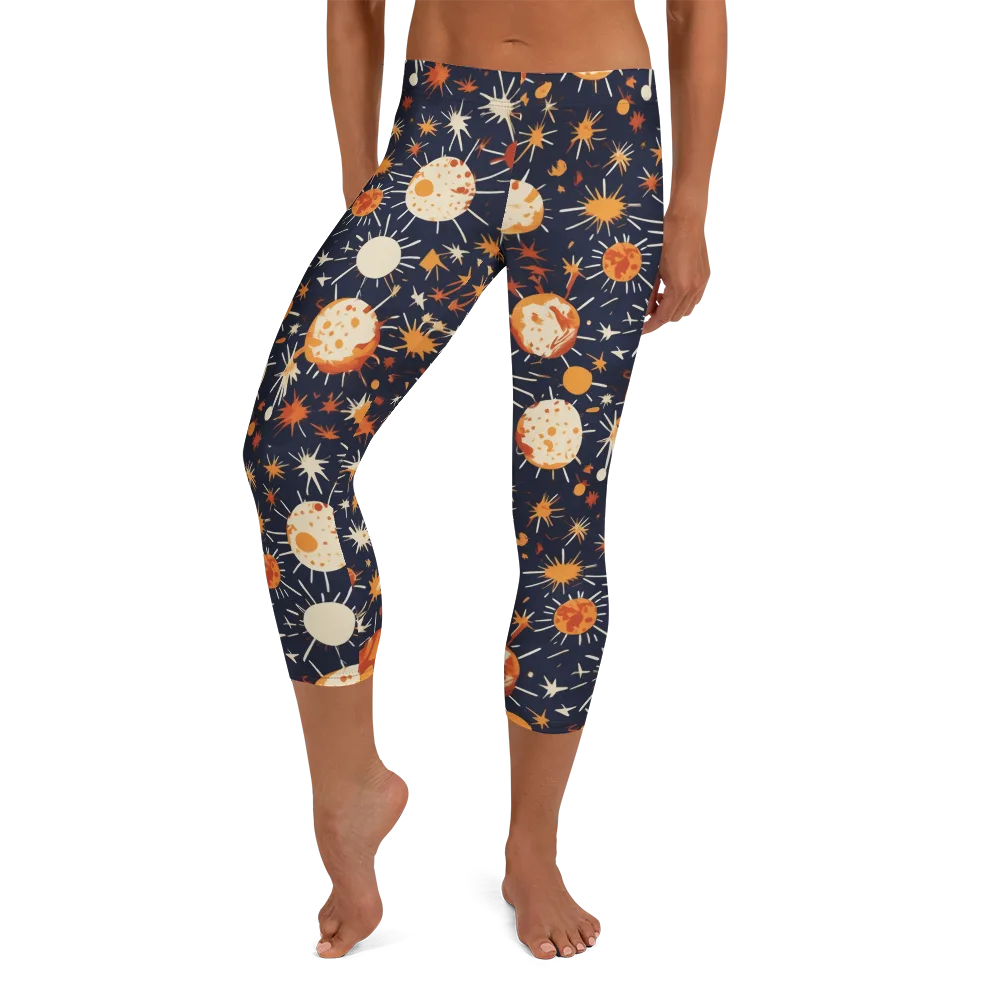 Copper Constellation on Capri Leggings — Front