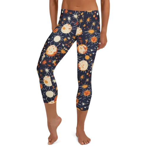 Copper Constellation on a Capri Leggings