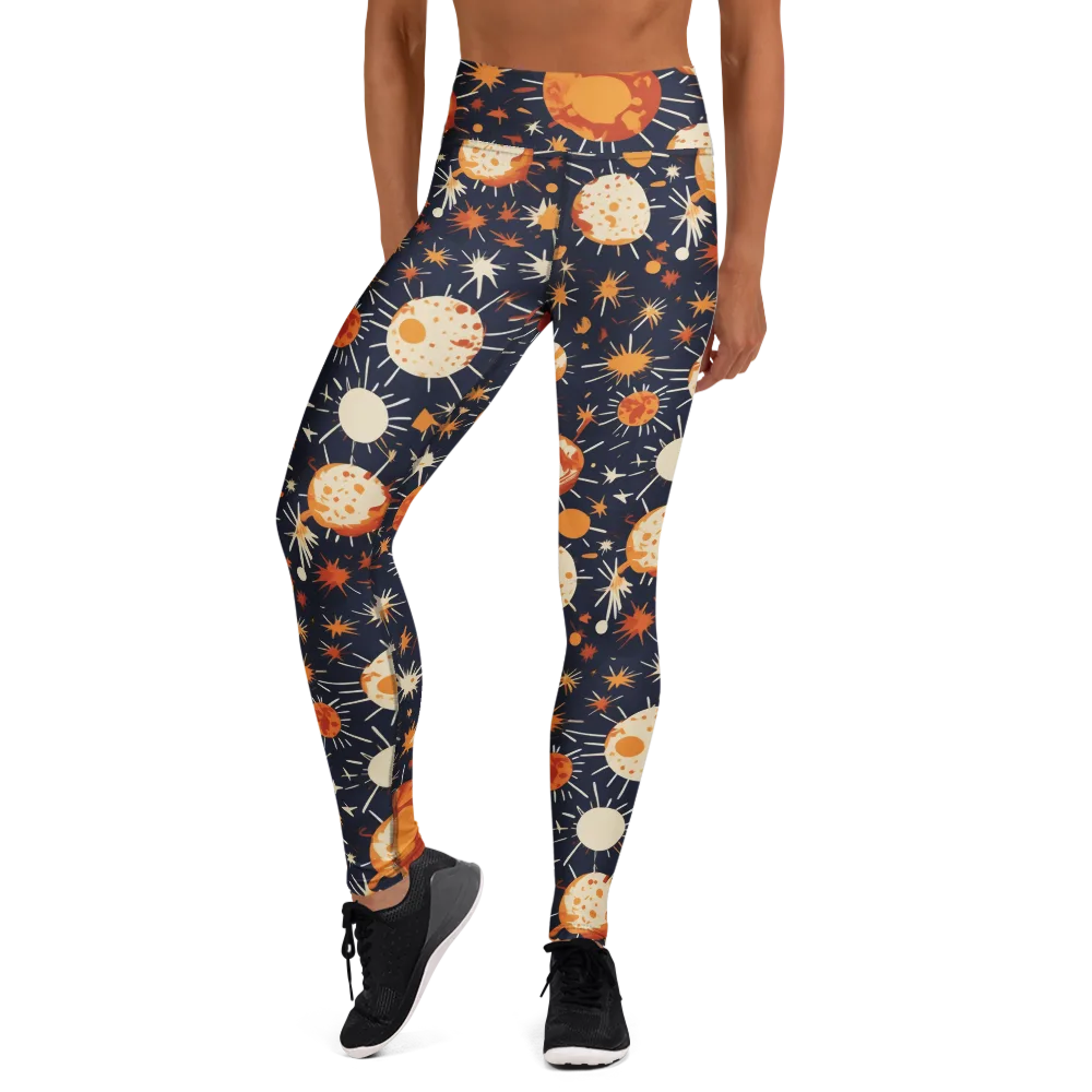 Copper Constellation on Yoga Leggings — Front