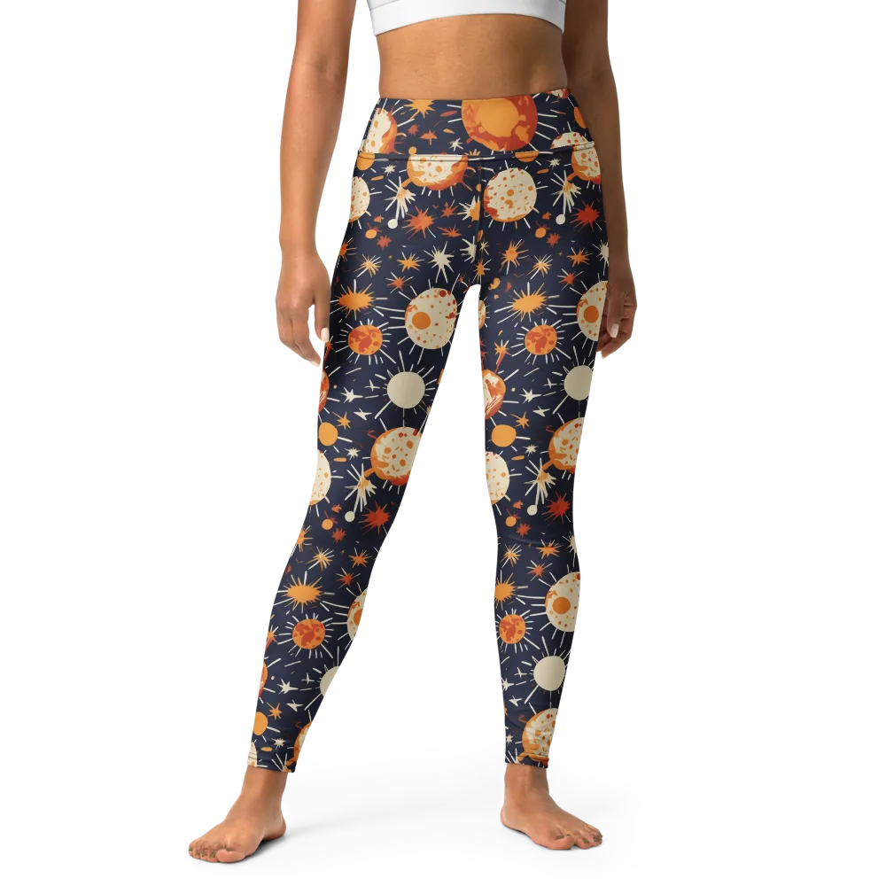 Copper Constellation on Yoga Leggings — Front