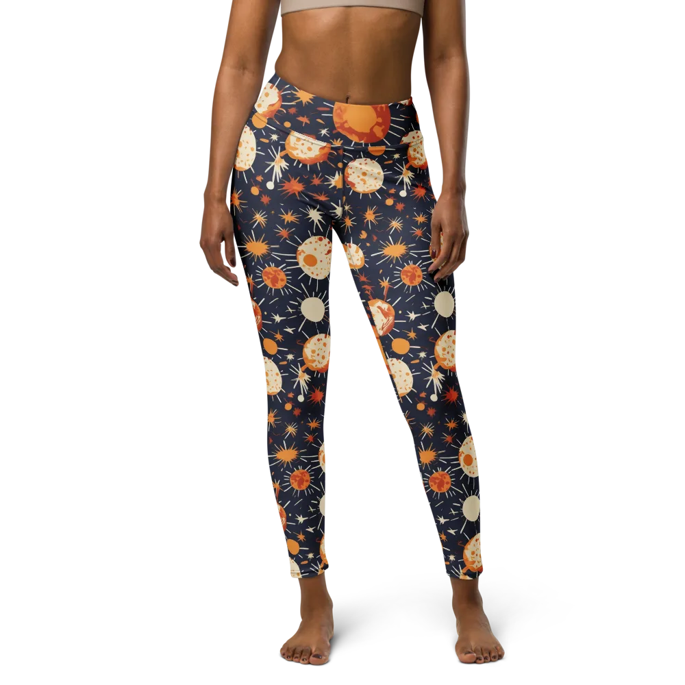 Copper Constellation on Yoga Leggings — Front
