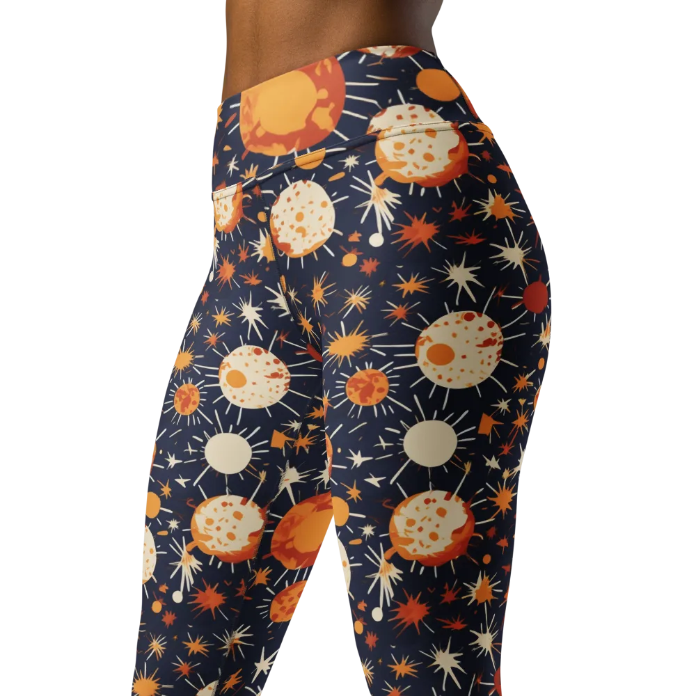 Copper Constellation on Yoga Leggings — Left Front
