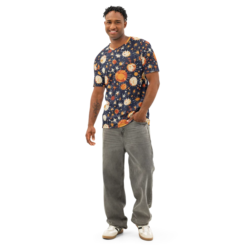 Copper Constellation on Men's Cotton Crew Neck T-Shirt — Front