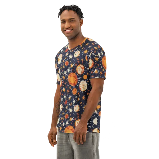 Copper Constellation on a Men's Cotton Crew Neck T-Shirt
