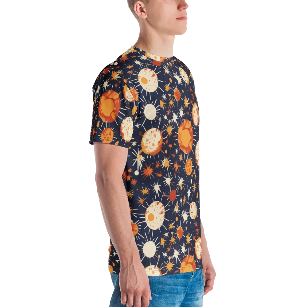 Copper Constellation on Men's Crew Neck T-Shirt — Right