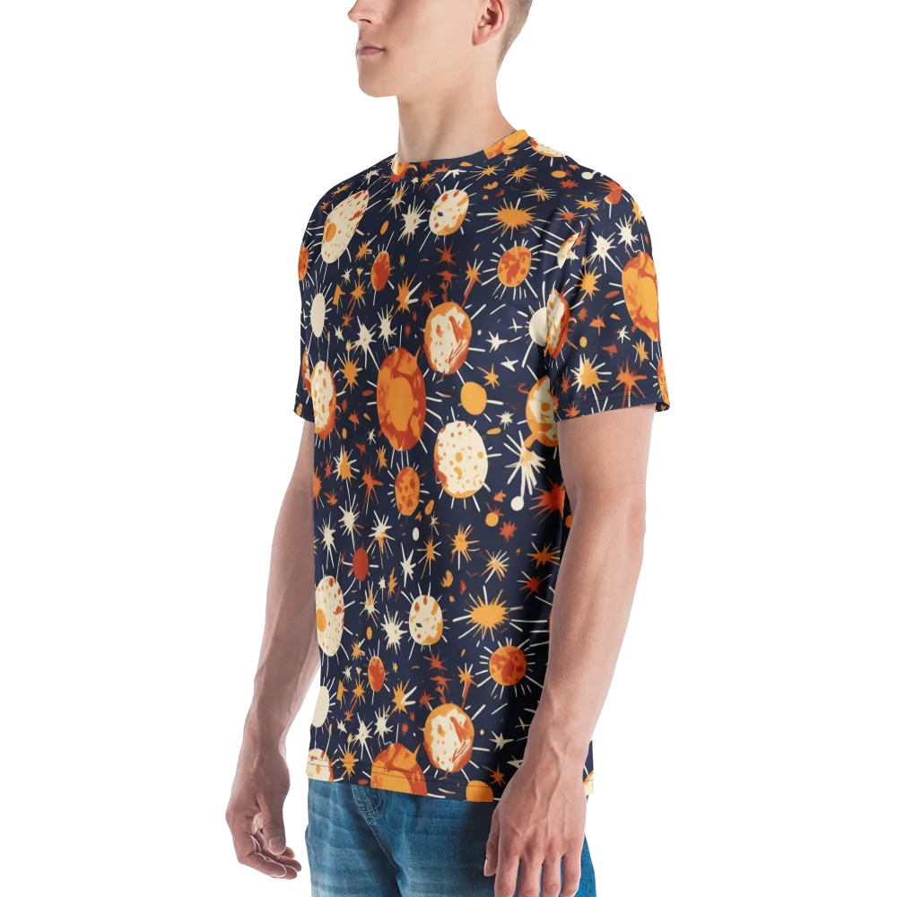 Copper Constellation on Men's Crew Neck T-Shirt — Left