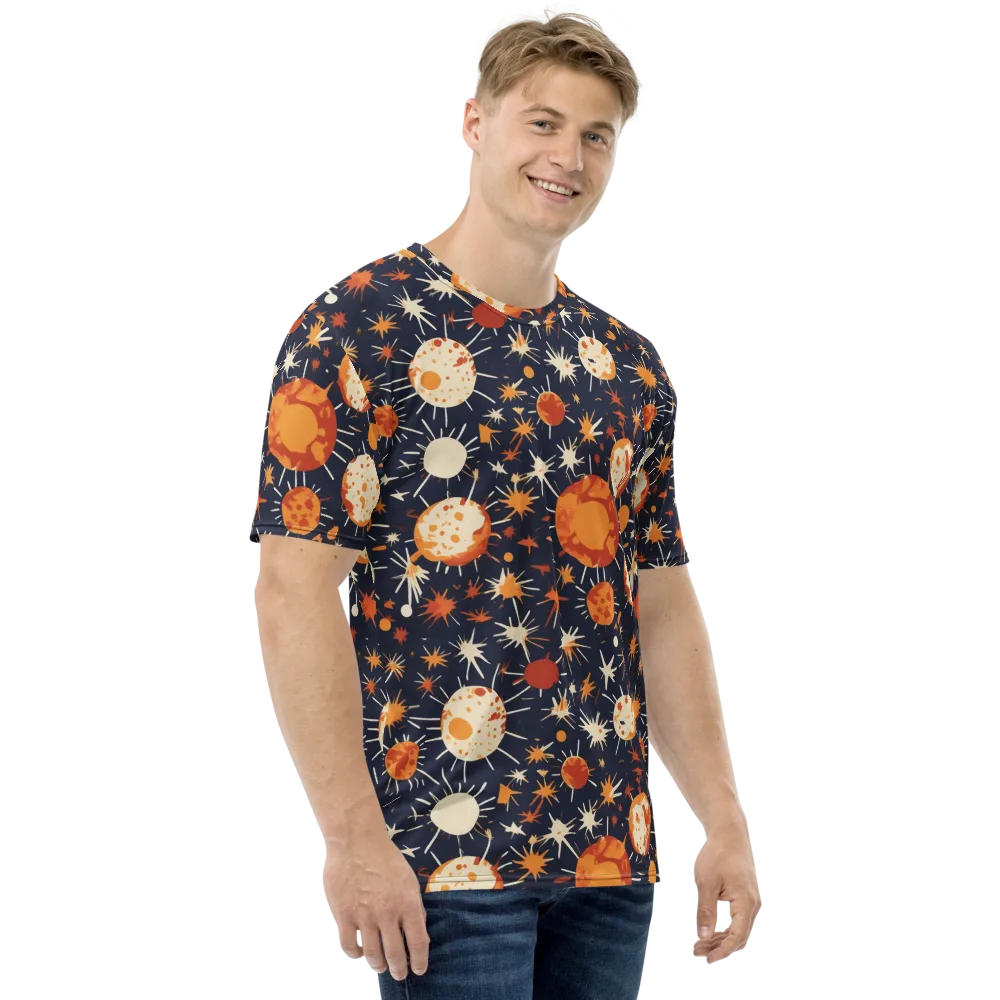 Copper Constellation on Men's Crew Neck T-Shirt — Right