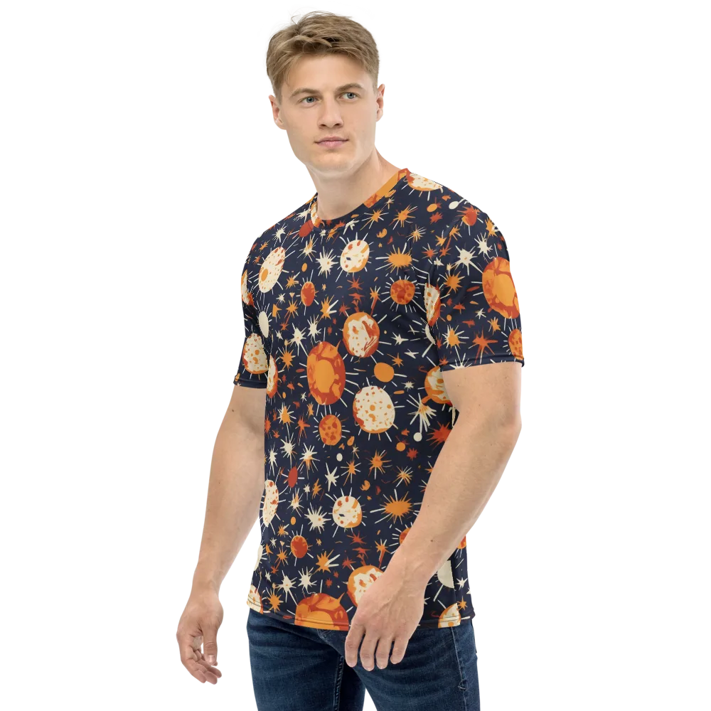 Copper Constellation on Men's Crew Neck T-Shirt — Left