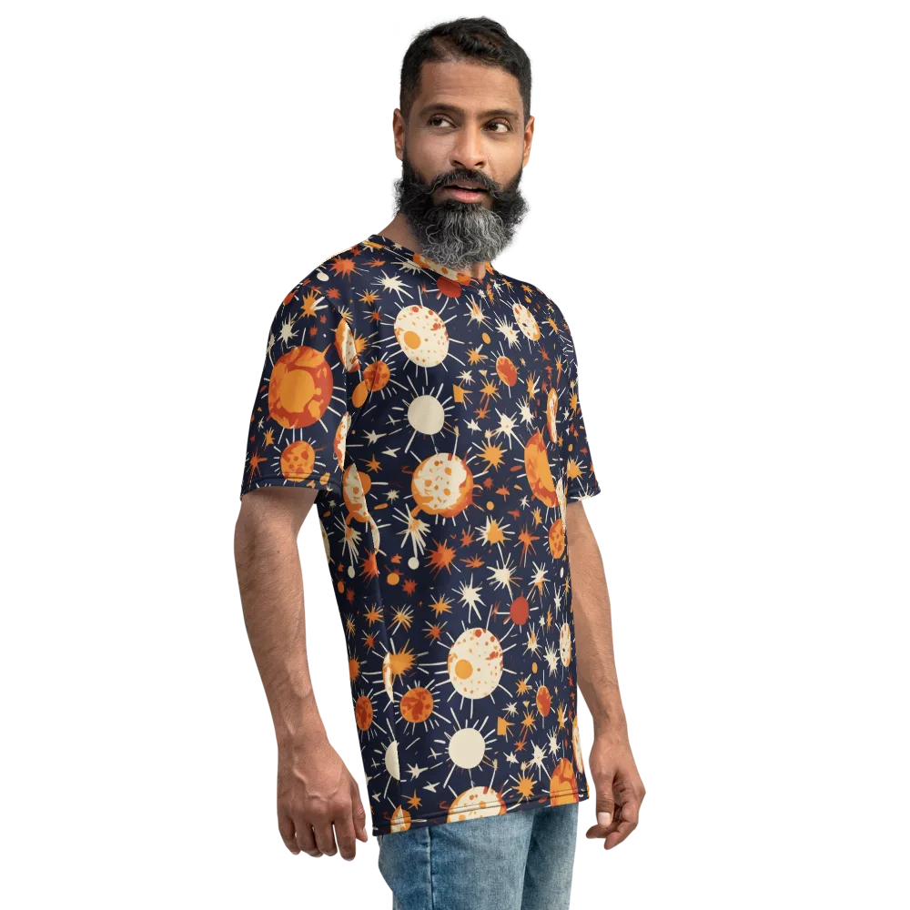 Copper Constellation on Men's Crew Neck T-Shirt — Right