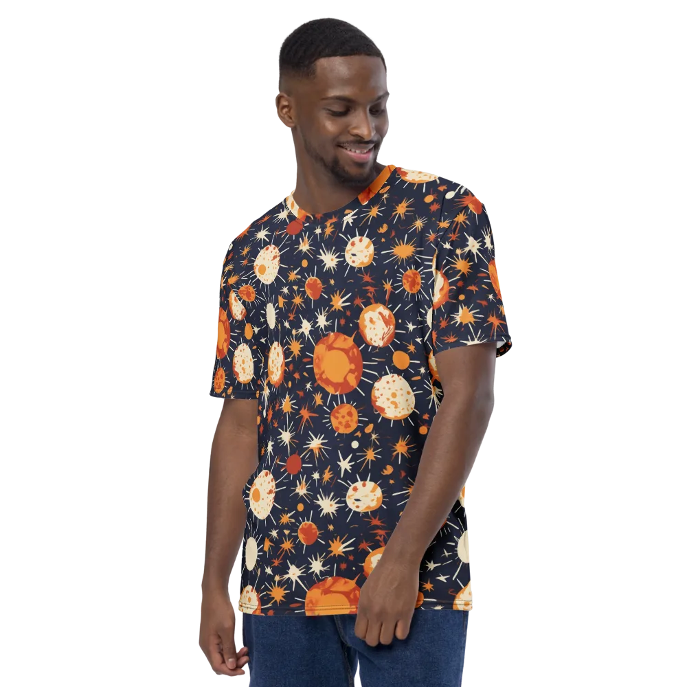 Copper Constellation on Men's Crew Neck T-Shirt — Left