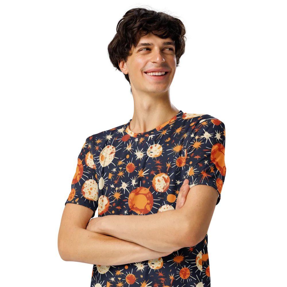Copper Constellation on Men's Crew Neck T-Shirt — Left Front